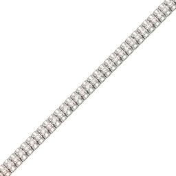 Fine Silver Plated Cubic Zirconia Tennis Bracelet