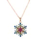 Ellen Tracy Gold Plated Multi Color Crystal Snowflake Pendant - image 1