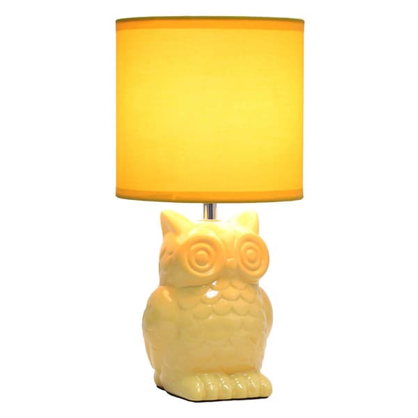 Simple Designs 12.8in. Ceramic Owl Table Lamp