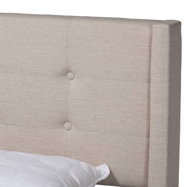 Baxton Studio Casol Modern Fabric Upholstered Queen Platform Bed