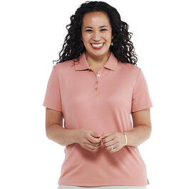 Plus Size Hasting & Smith Short Sleeve Solid Polo Top