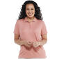 Plus Size Hasting & Smith Short Sleeve Solid Polo Top - image 1