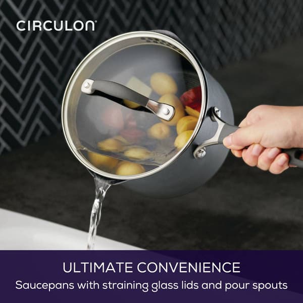 Circulon A1 Series Nonstick 3qt. Straining Saucepan w/Lid