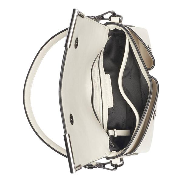 Calvin Klein Woven Mica Flap Convertible Shoulder Bag
