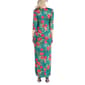 Plus Size 24/7 Comfort Apparel Floral Maternity Maxi Wrap Dress - image 2