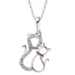 Nova Star(R) 1/10ctw. Lab Grown Diamond 2-Cat Pendant Necklace - image 1