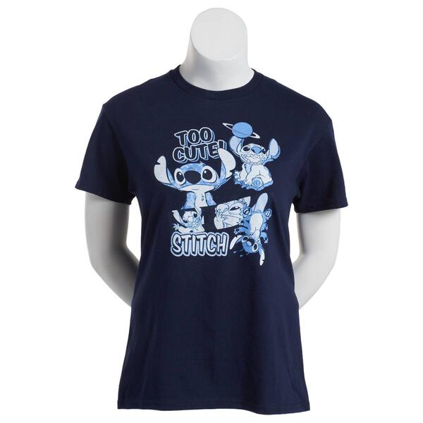 Juniors Freeze Stitch Too Cute Graphic Tee - image 