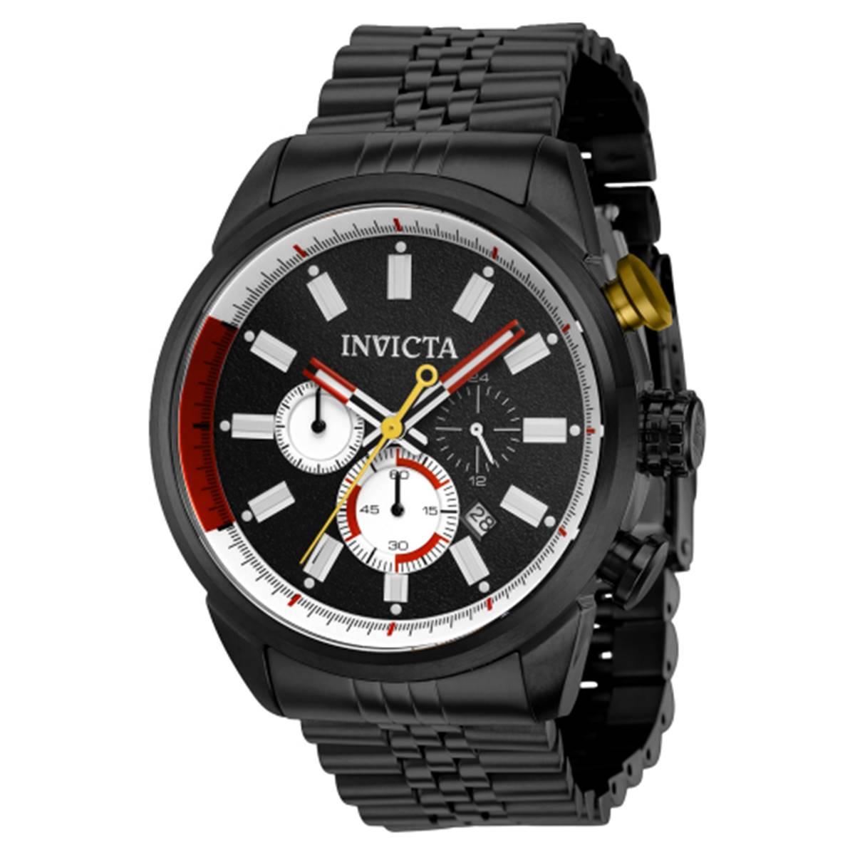 Mens Invicta Aviator Black Dial Watch - 39947