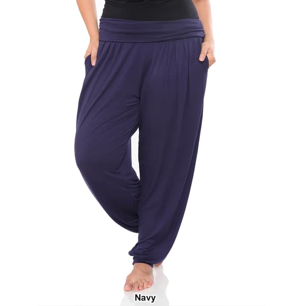 Plus Size White Mark Comfortable Solid Harem Pants