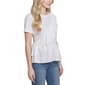 Womens NY Collection Short Sleeve Solid Ruffle Front Blouse - image 3