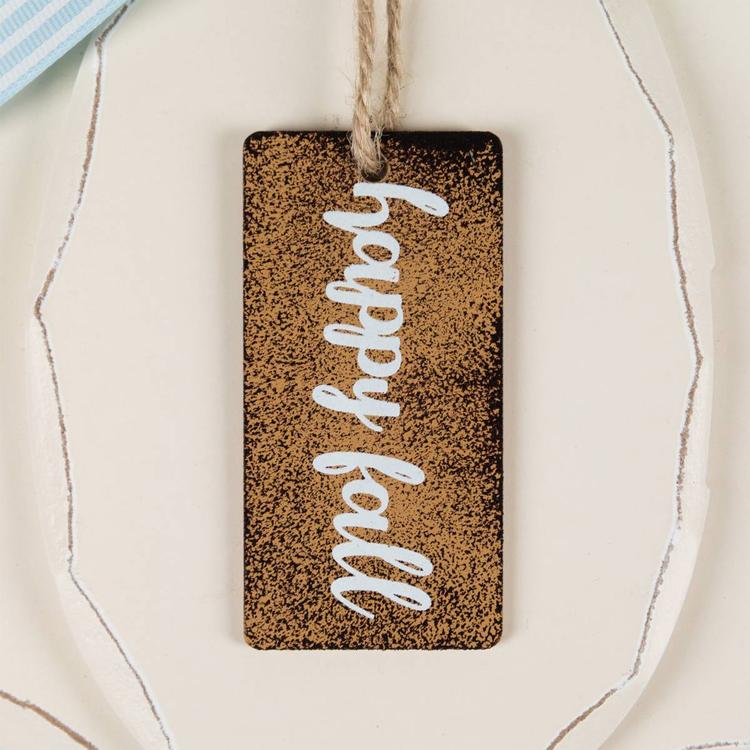 Northlight Seasonal 9in. Happy Fall Wooden Pumpkin Table Plaque