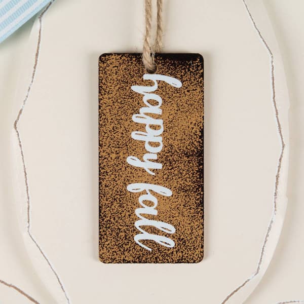 Northlight Seasonal 9in. Happy Fall Wooden Pumpkin Table Plaque