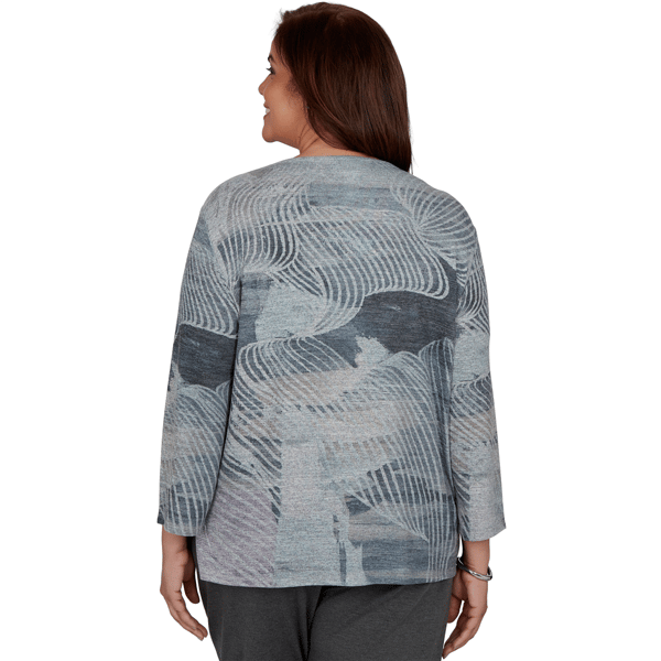 Plus Size Alfred Dunner Regent Street Ribbon Floral Blouse