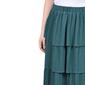Petite NY Collection Tiered Pleated Solid Dobby Skirt - image 3