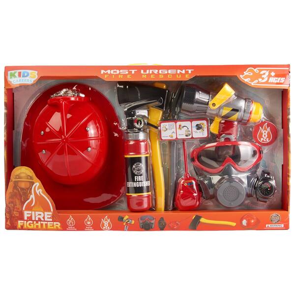 8pc. Fire Rescue with Smoke Mask Toy - image 