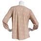 Womens Cure 3/4 Roll Tab Sleeve Knit Crepe Diamonds Blouse - image 2