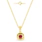 Gemstone Classics™ Created Ruby Lab Grown Diamond Square Pendant - image 2
