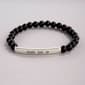 Inspirational Genuine Stone Never Give Up Black Onyx Bracelet - image 1