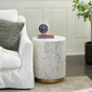 9th & Pike® Contemporary White Mother Of Pearl Shell Accent Table - image 2