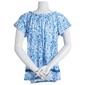 Womens Absolutely Famous Short Sleeve Pattern Marilyn Neck Blouse - image 2
