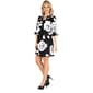 24/7 Comfort Apparel Elbow Length Sleeve Floral Shift Dress - image 3