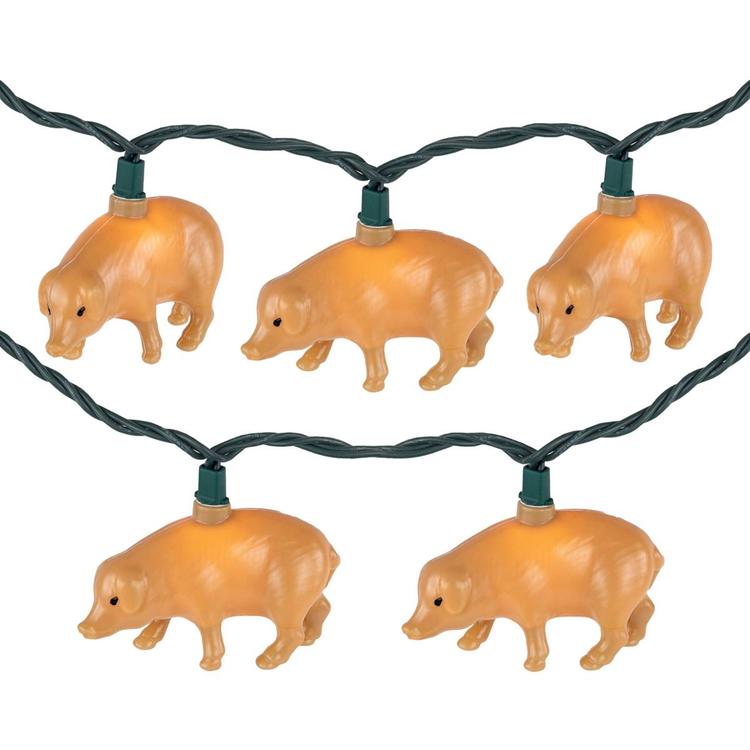 Northlight Seasonal 6ft. Pig Patio Light Set