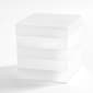 Cassadecor White Lacquer Stripe Bath Accessories - Cotton Jar - image 1
