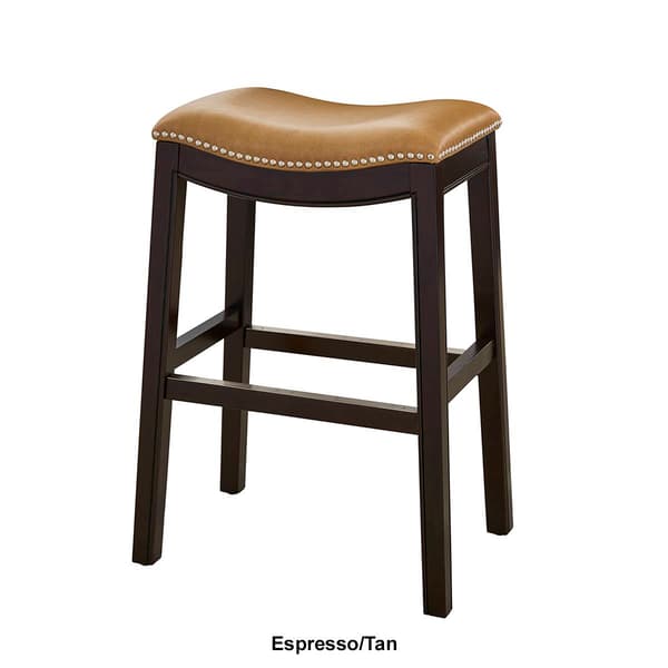 New Ridge Home Goods Julian 30in. Bar-Height Wood Barstool