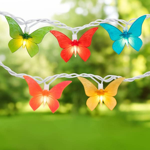 Northlight Seasonal 9ft. Summer Butterflies Patio Light Set