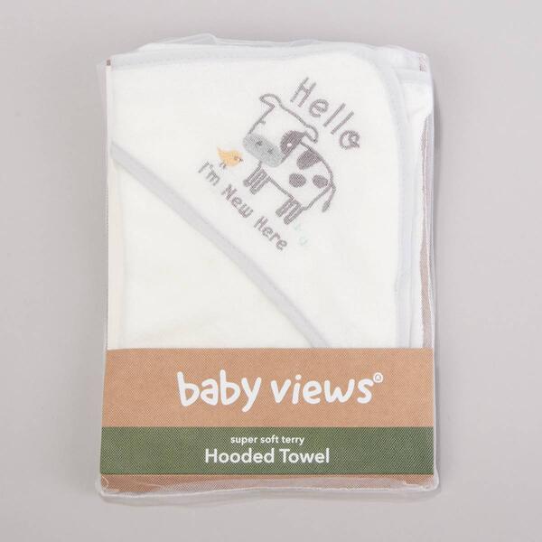 Baby Boy baby views&#40;R&#41; Soft Terry Farm Hooded Towel - image 