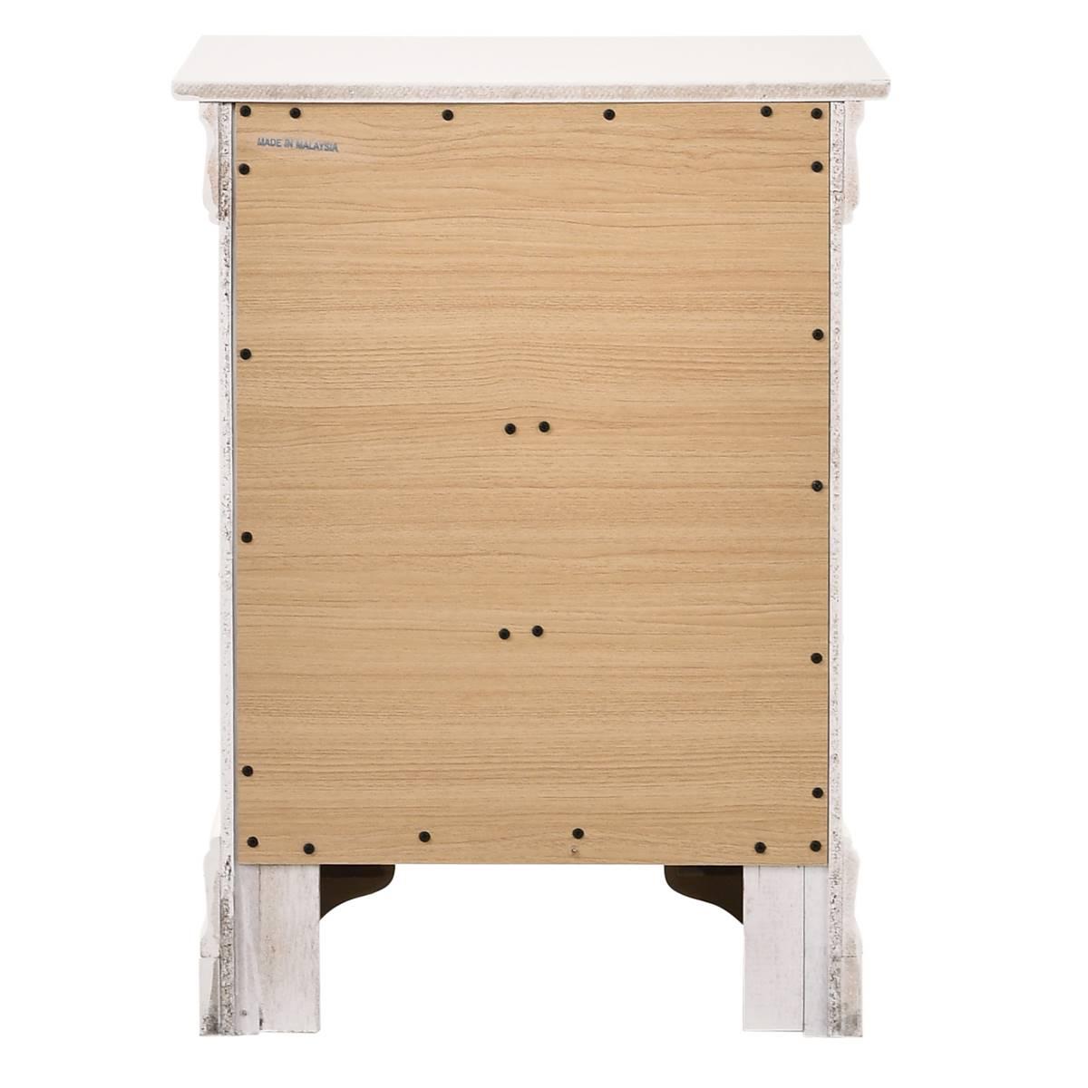 Passion Furniture Louis Philippe 3-Drawer Nightstand