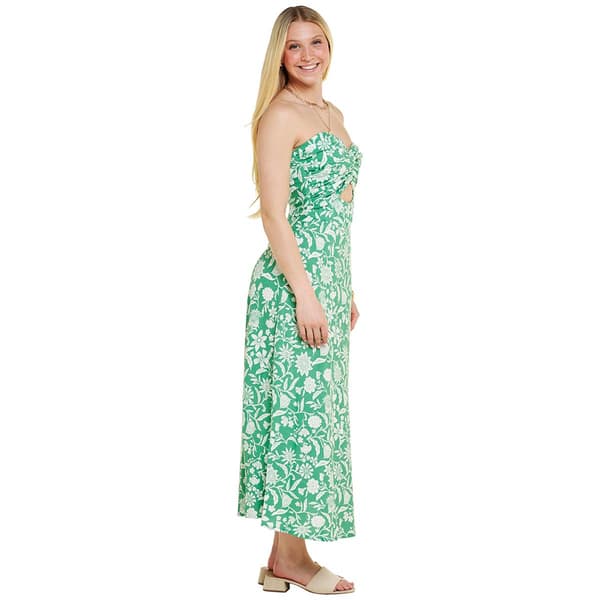 Juniors Trixxi Strapless Keyhole Neck Midi Dress