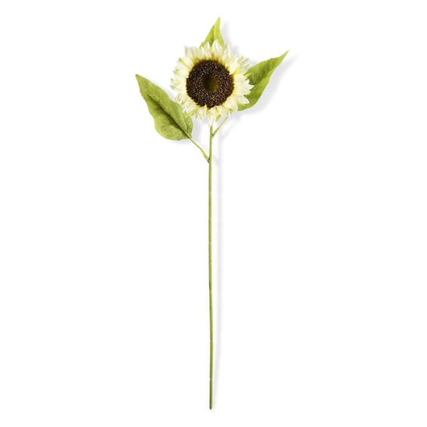 K&K Interiors Single Cream Sunflower Stem - image 