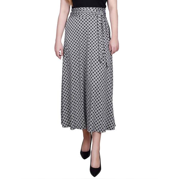 Womens NY Collection Pull On Printed Skirt - image 