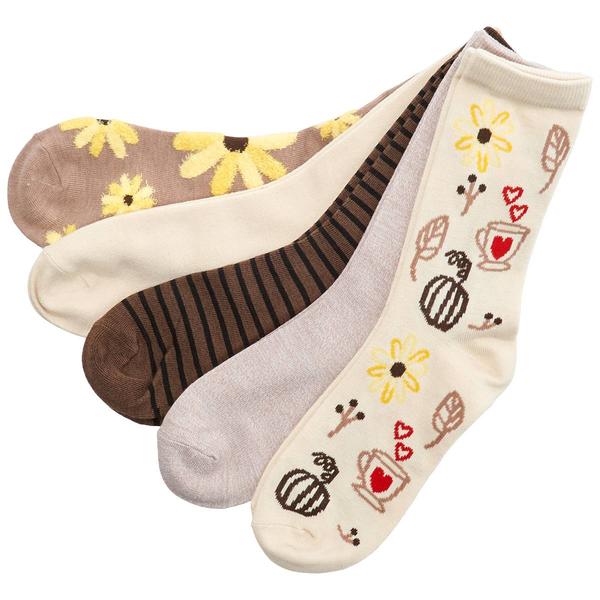 Womens Happy Harvest 5pk. Daisy Harvest Assorted Crew Socks - image 
