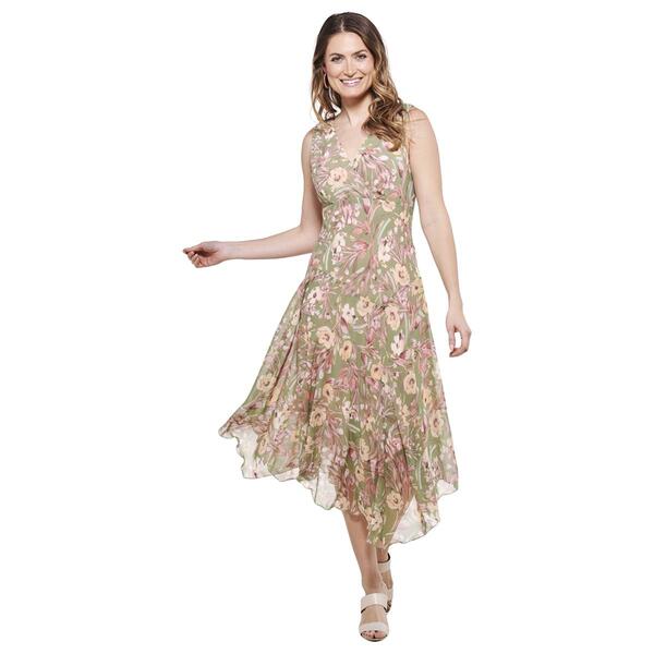 Plus Size Rabbit Rabbit Rabbit Floral High Low Hem Dress - image 