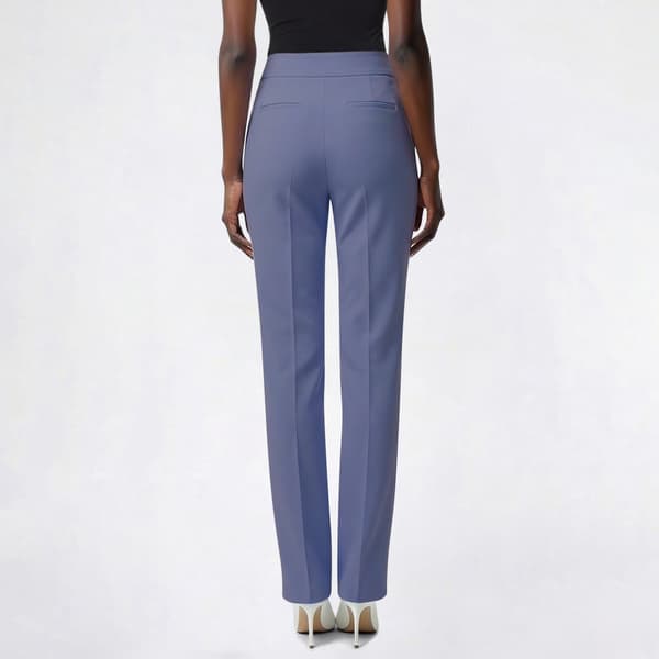 Womens Kasper Fly Front Slim Straight Leg Dress Pants