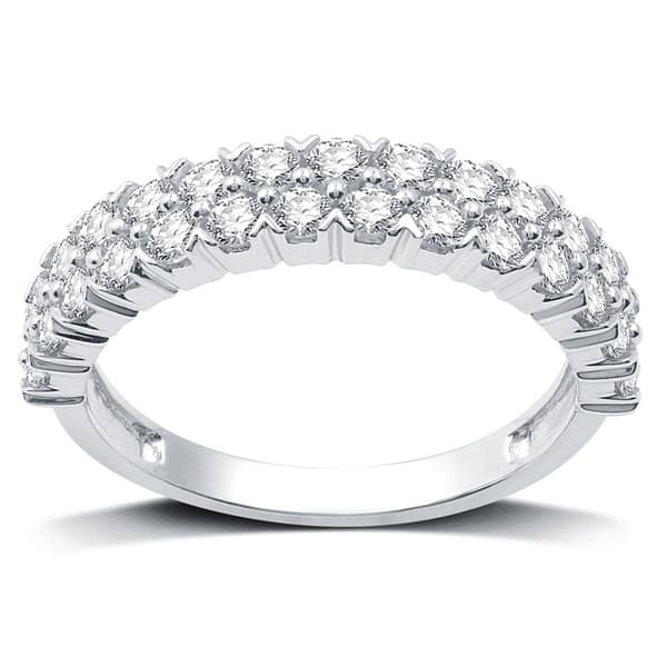 Nova Star(R) 1ctw. Lab Grown Diamond Two Row Semi-Eternity Band - image 