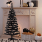 Northlight 4ft. Black Tinsel Artificial Halloween Tree - image 2