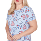 Petite Alfred Dunner Lady Liberty American Flag Hearts Blouse - image 5