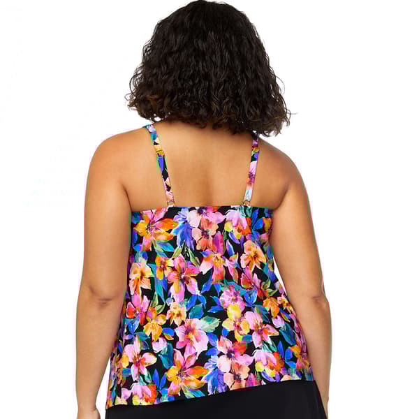 Plus Size Leilani Coconut Cove Bora Bora Tankini Swim Top
