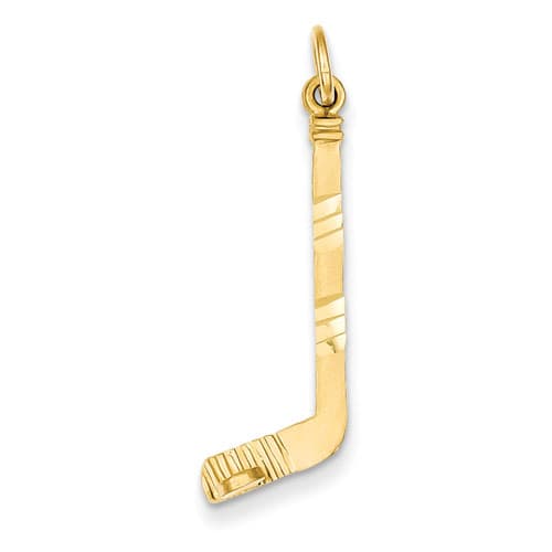 Gold Classics&#40;tm&#41; 14kt. Hockey Stick Charm - image 