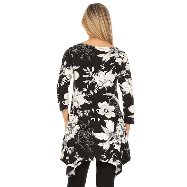 Womens White Mark Floral Tunic with Pockets