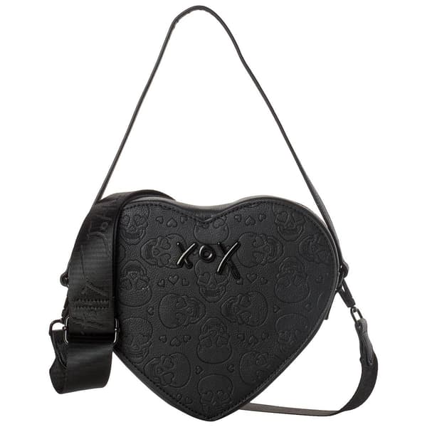 Betsey Johnson Heart Skulls Crossbody