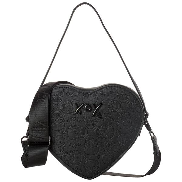Betsey Johnson Heart Skulls Crossbody - image 