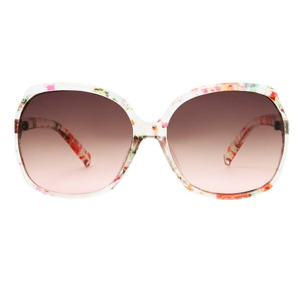 Womens Nine West Square Floral Sunglasses
