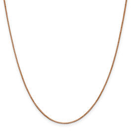 Gold Classics&#40;tm&#41; 1.0mm. Rose Gold Box Link Chain Necklace