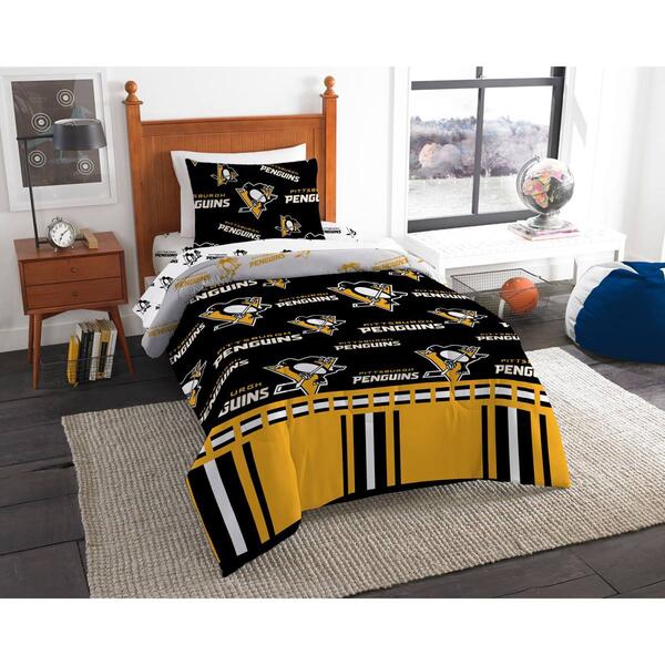 NHL Pittsburgh Penguins Rotary Bed In A Bag Set - image 