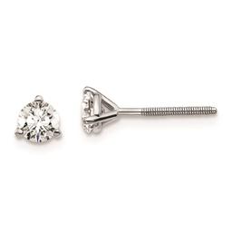 Pure Fire 14kt. White Gold 1/2ctw. Screwback Lab Diamond Earrings