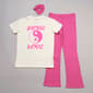Girls (7-16) No Comment Yingyang More Love Short Sleeve Tee/Flar - image 1
